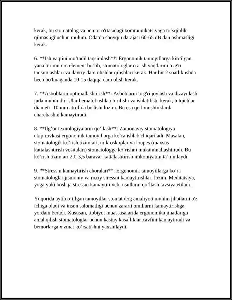 STOMATOLOGIYA BOʻLIMINING TASHKIL ETILISHI 4