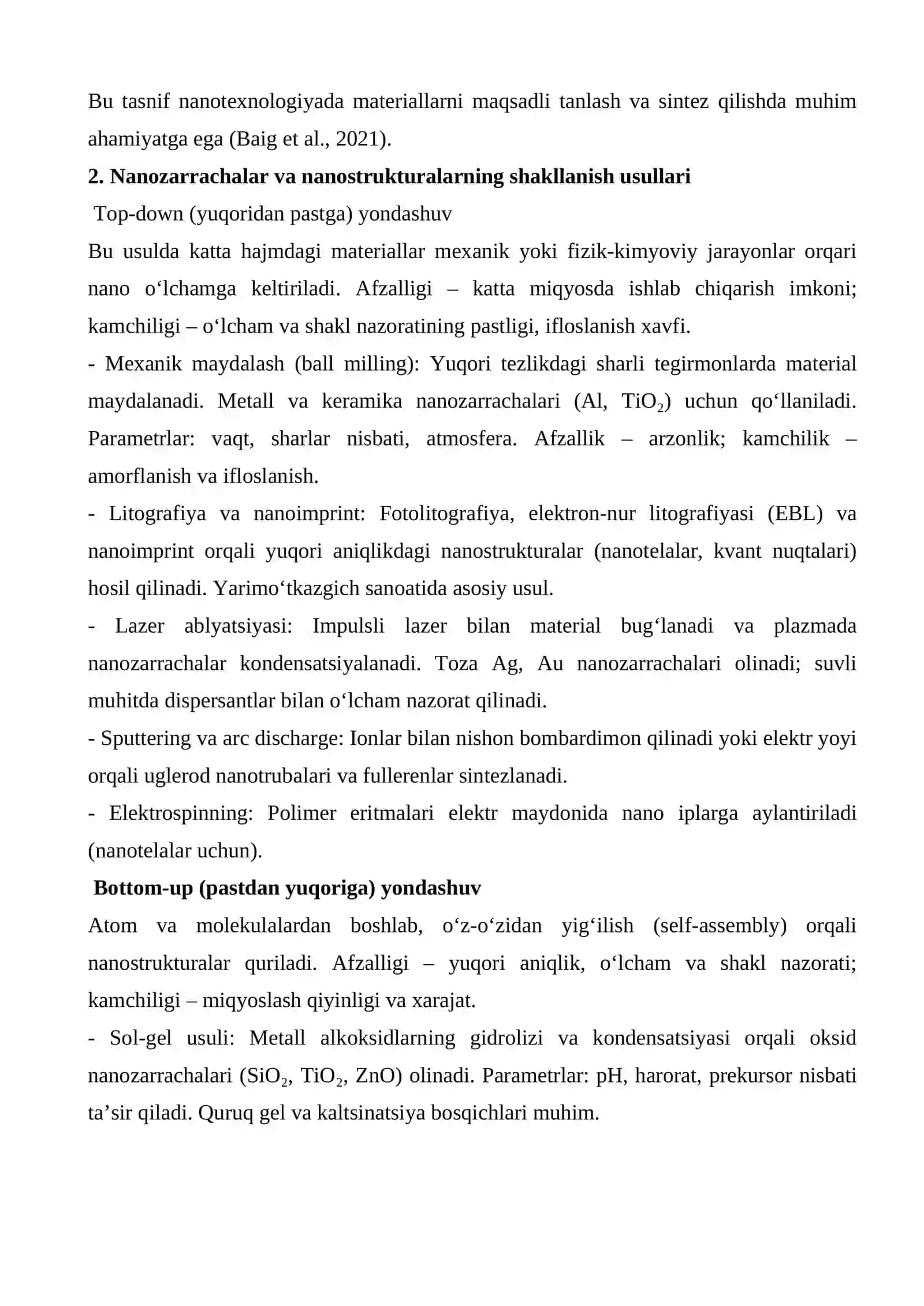 Nanozarrachalar va nanostrukturalarning shakllanish usullari va nanotexnologiyalar 4