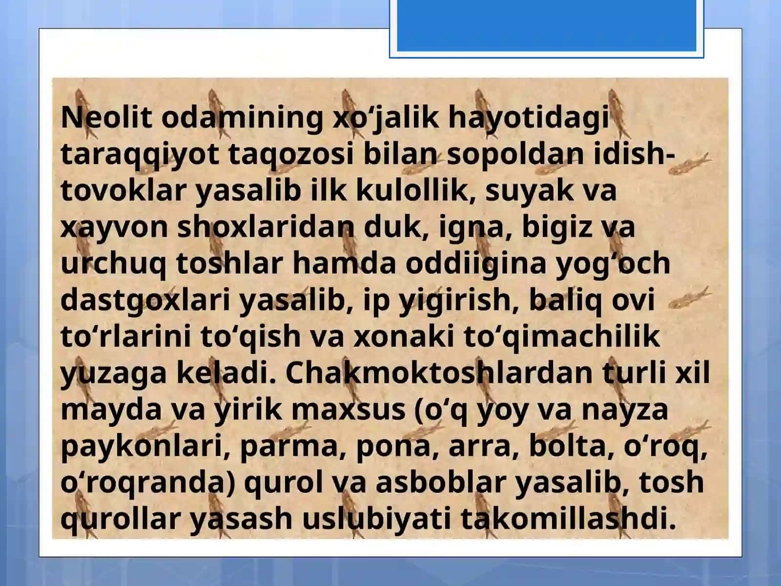 O’zbekiston neolit davri odgorliklari 4