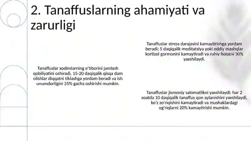 Tanaffuslarni va ish tugashini rasmiylashtirish 4