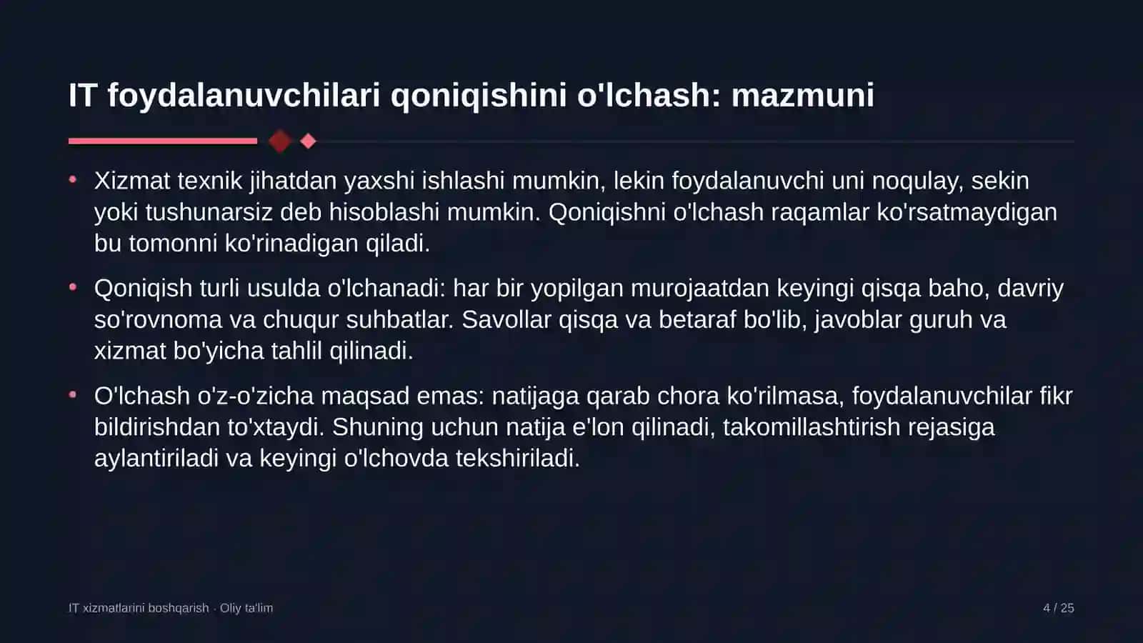 endokrinologiya dispanserlarida axborot texnologiyalari xizmatlari foydalanuvchilarining qoniqishini o'lchash 5357 4