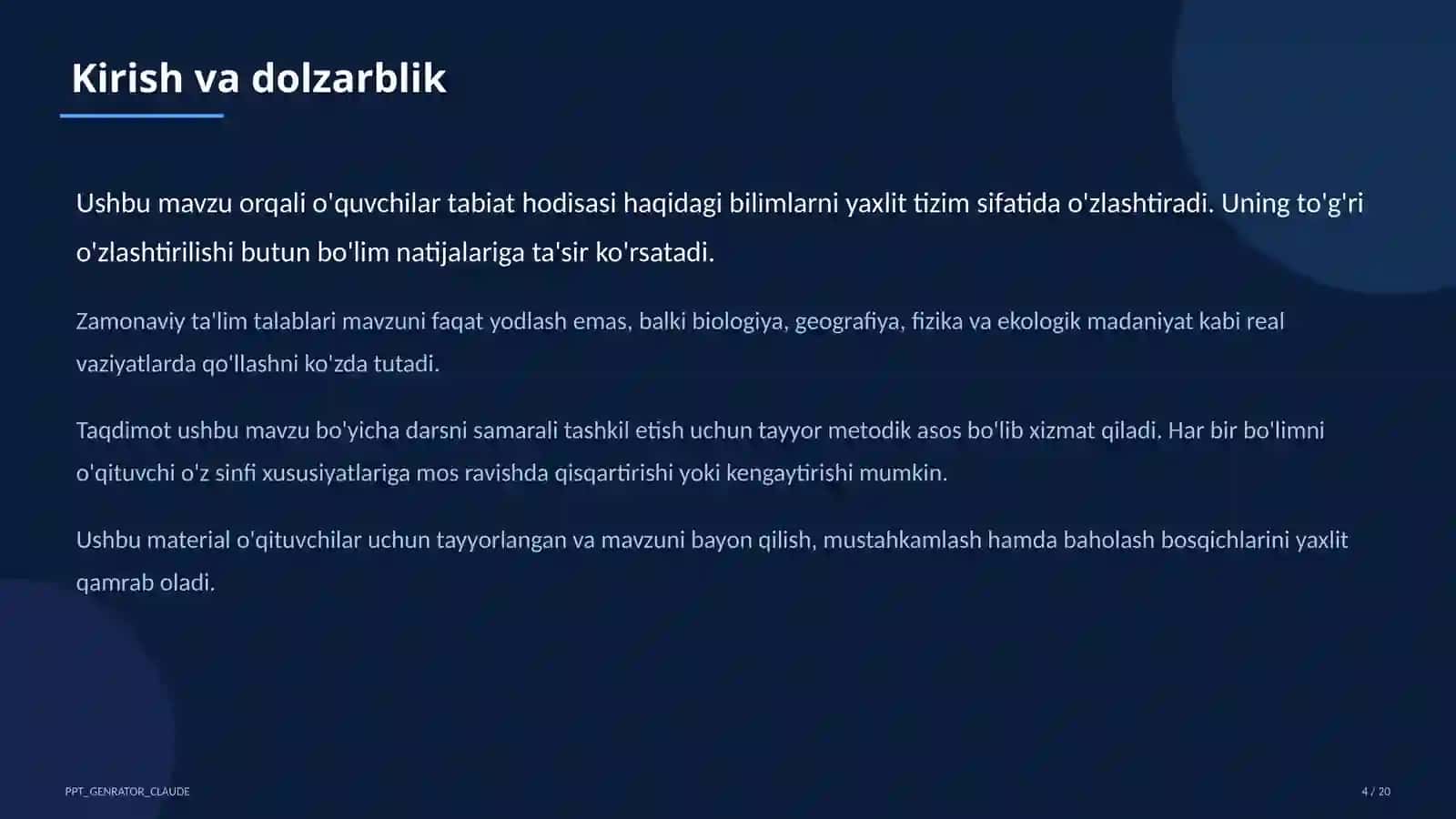 O'zbekistonning tabiiy zonalari: cho'l, tog', vodiy (4-sinf) 4