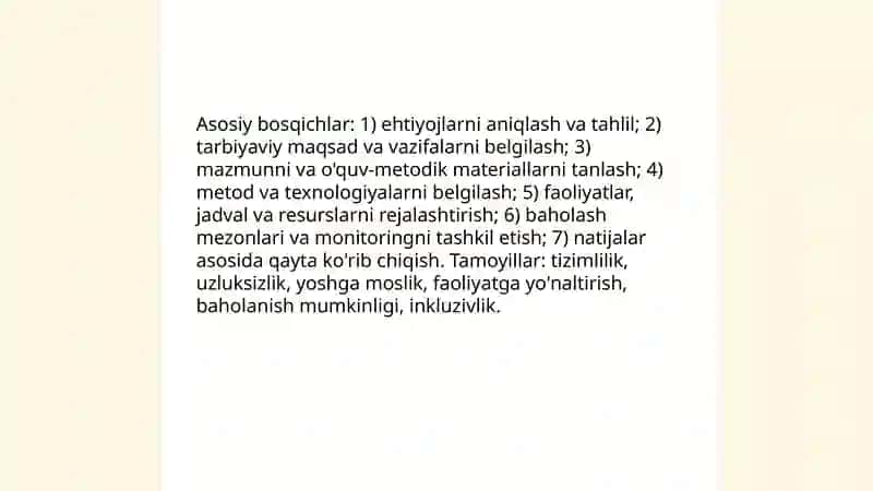 Tarbiyaviy ishlar metodikasi fanidan taqdimot tayyorlash 4