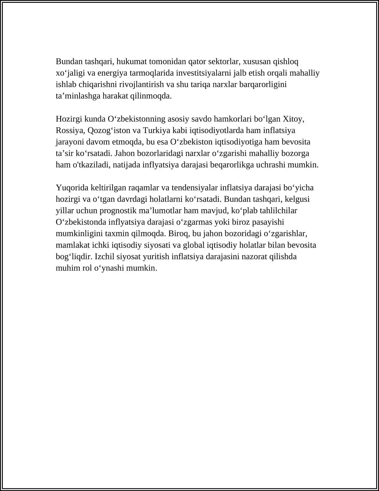 MUSTAQIL ISH Mavzu: IQTISODIY SIYOSATNI OLIB BORISHNI MURAKKABLASHTIRUVCHI OMILLAR 4