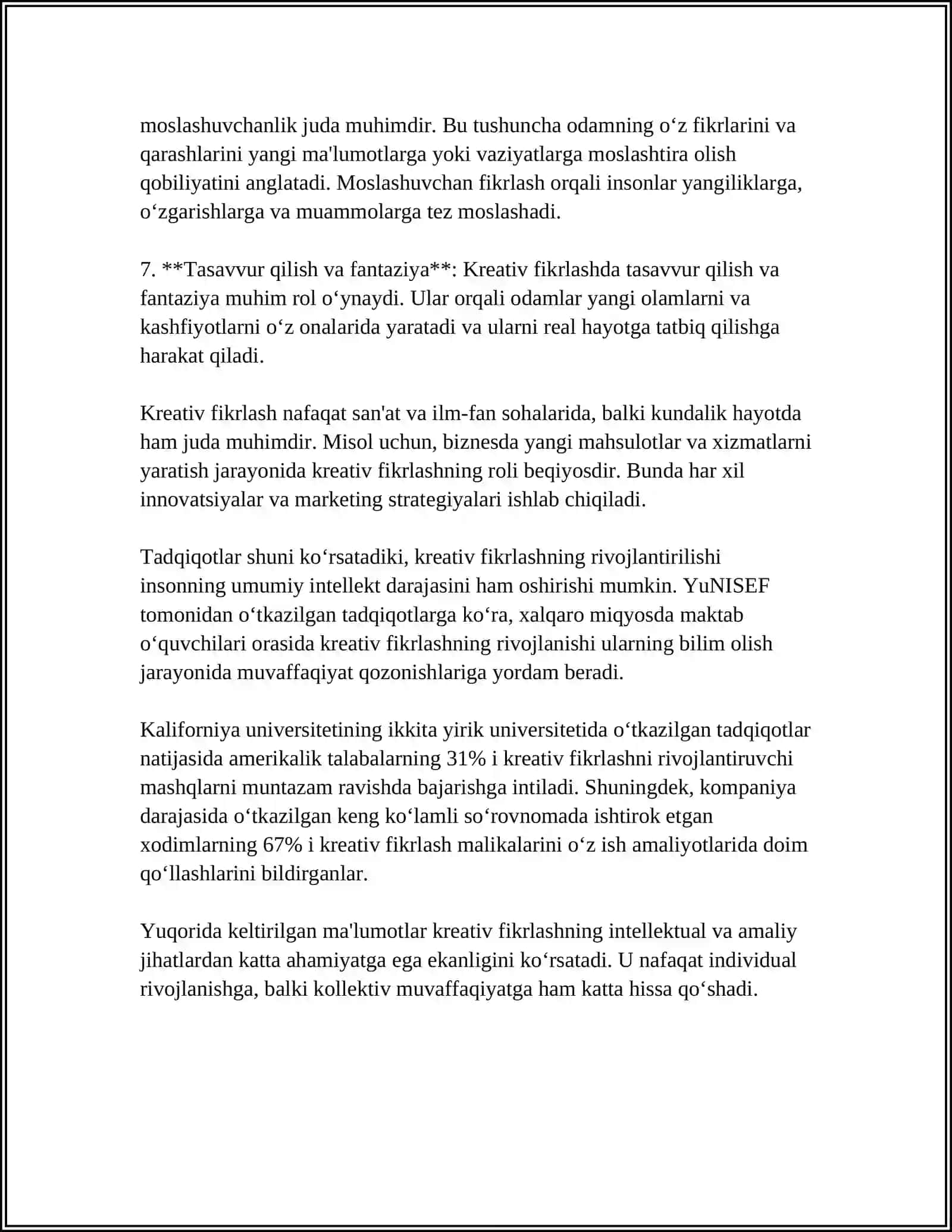 KREATIV FIKRLASHNI SHAKLLANTIRISH VOSITALARI 4