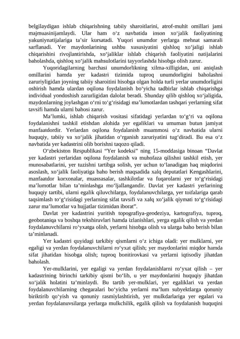 Davlat yer kadastri va yer monitoringi 4