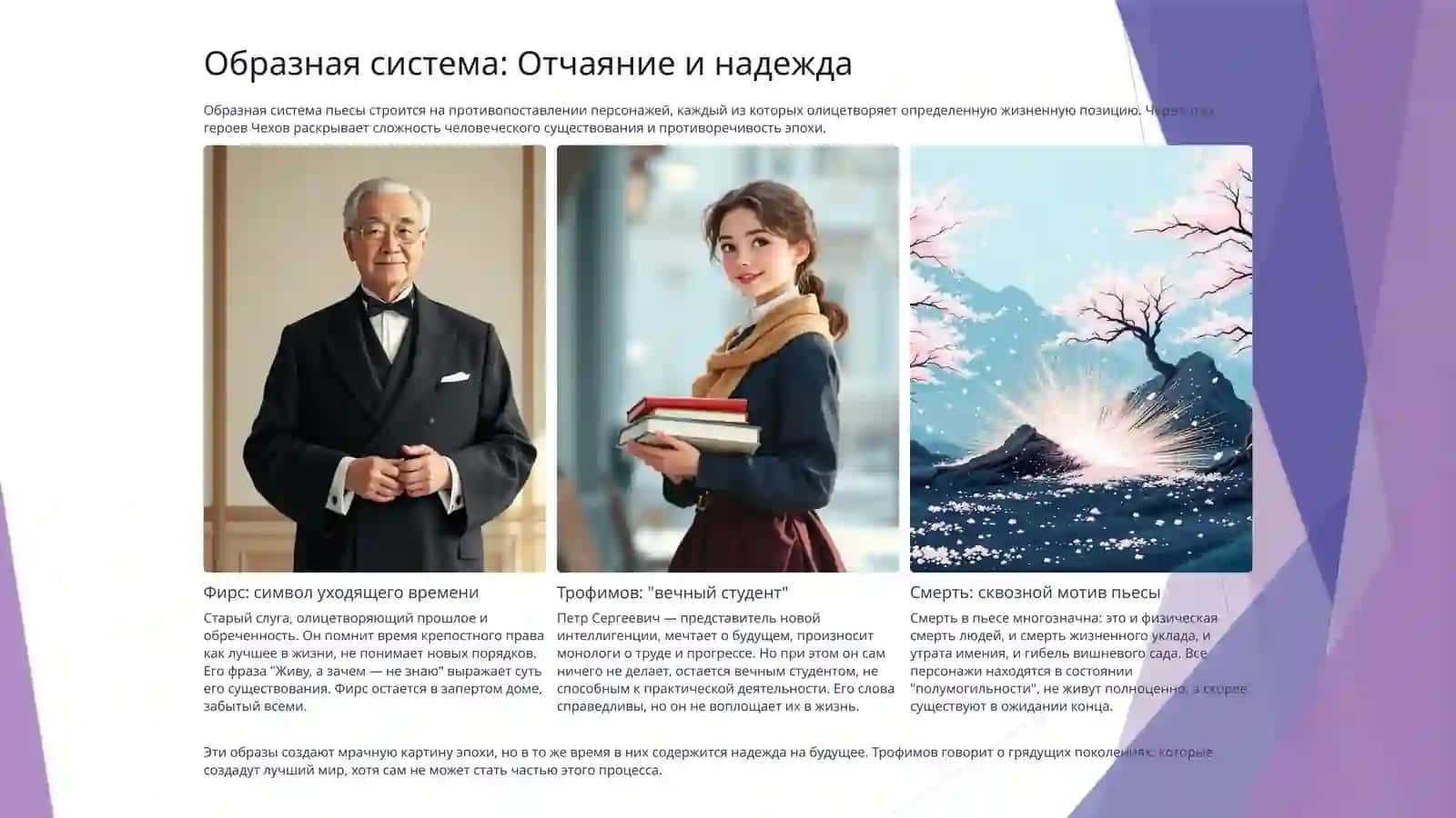 Вишневый сад Проблематика и образная система комедии 4