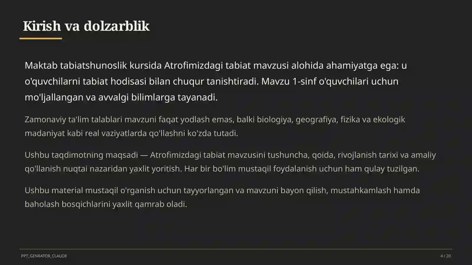 Atrofimizdagi tabiat (1-sinf) 4