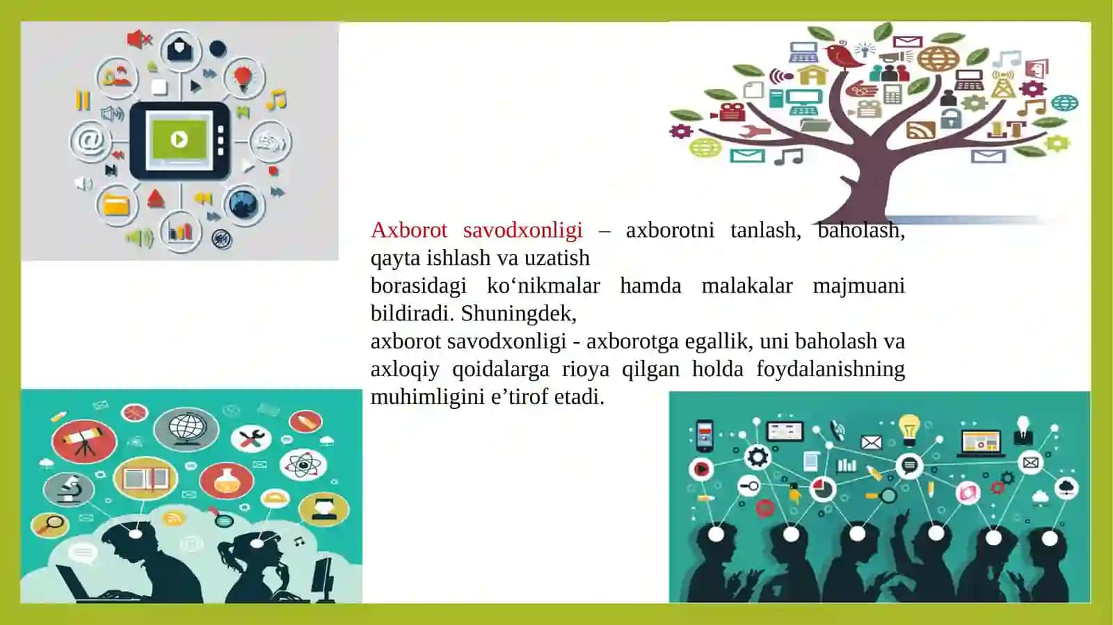 Mediá savdoxonlik va axborot madaniyati evolyutsiyasi va uning jamiyatdagi ahmiyati 4