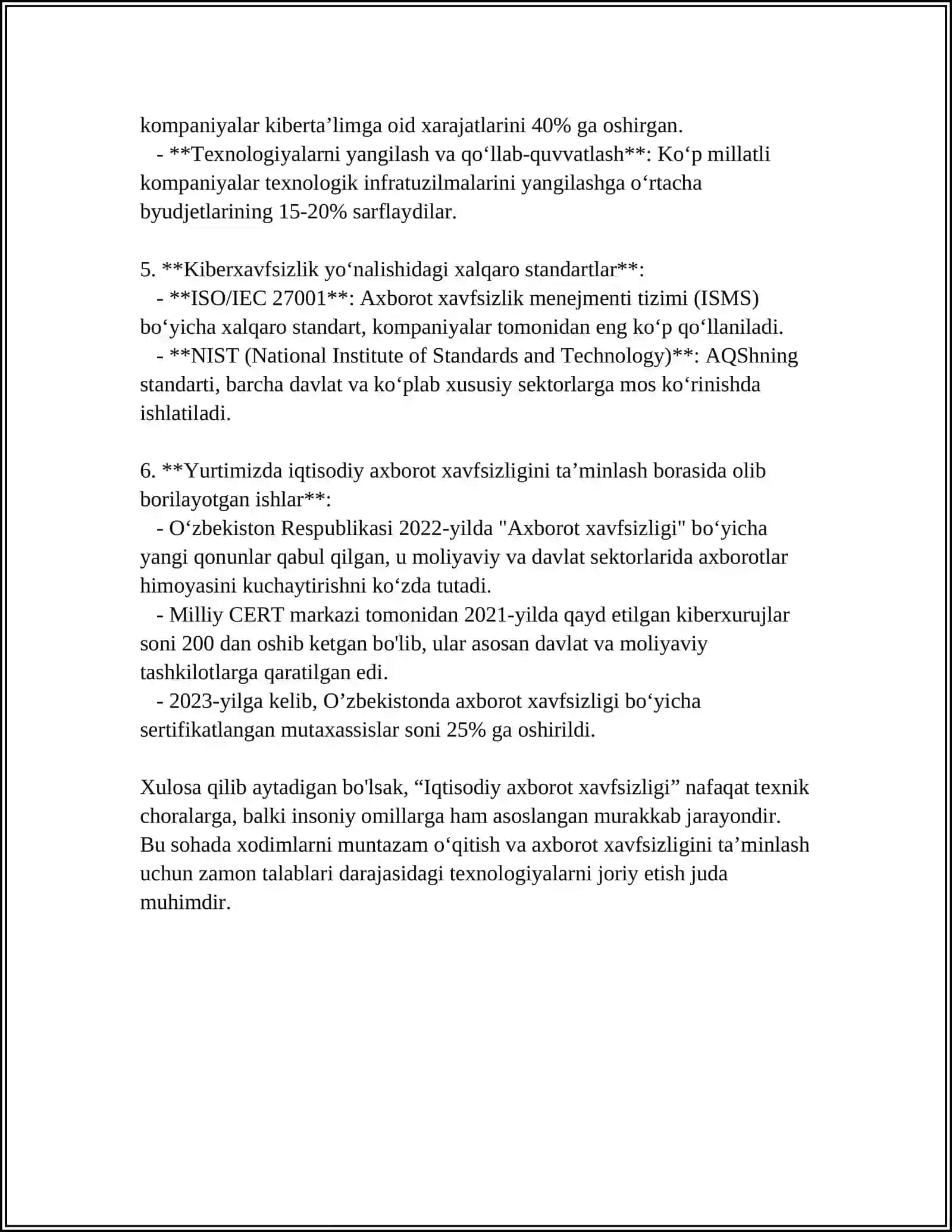 IQTISODIY AXBOROT XAVFSIZLIGINI TA’MINLASH USULLARI 4