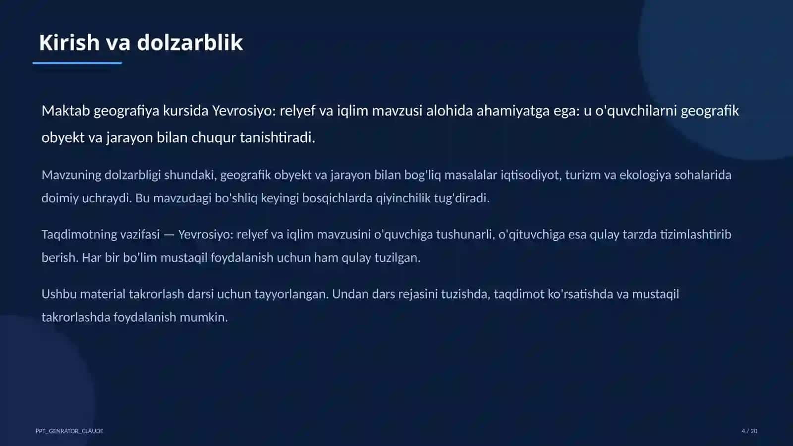 Yevrosiyo: relyef va iqlim (7-sinf) 4