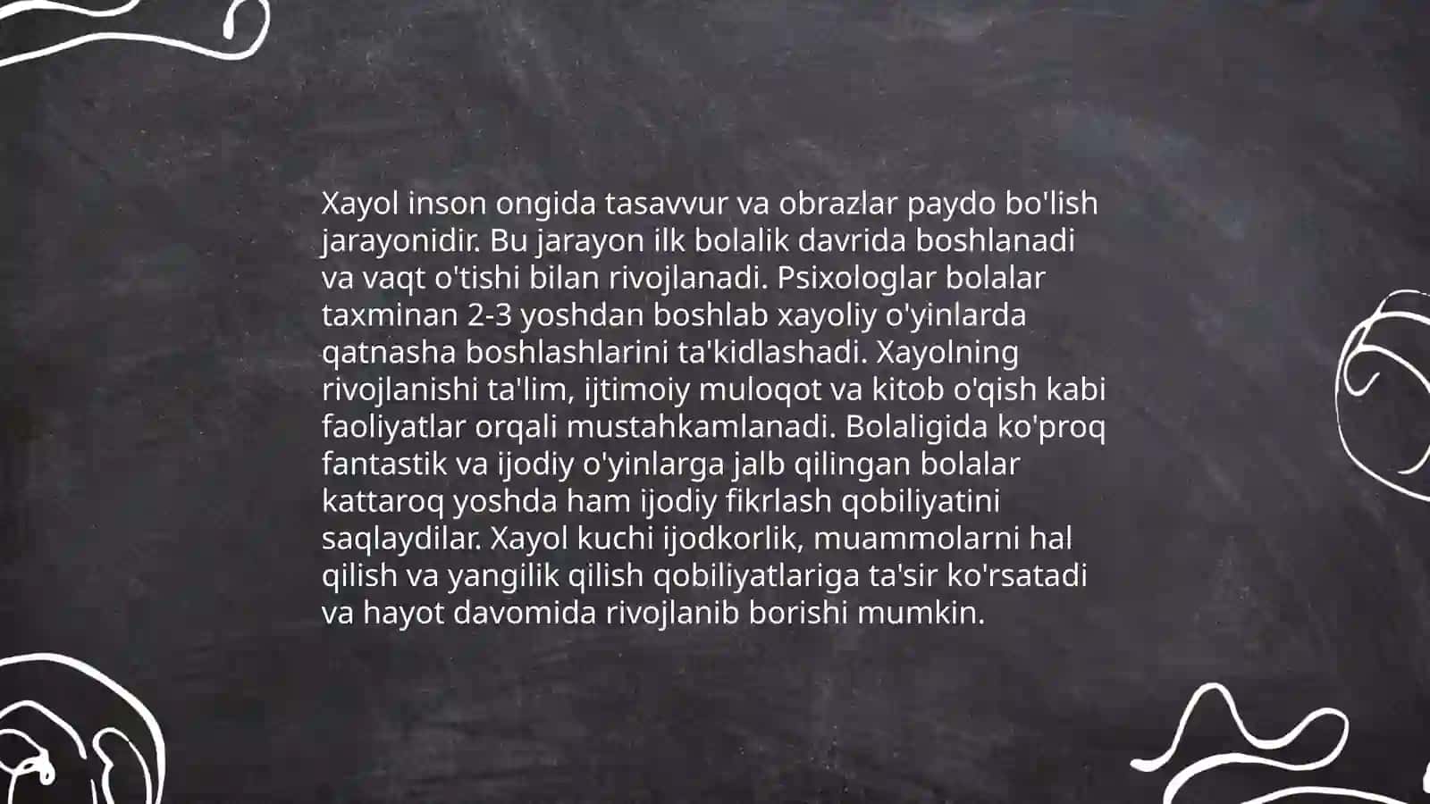 Xayol haqida tushuncha 4