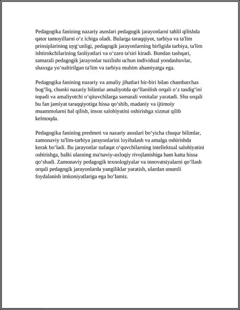 Pedagogika fanining predmeti, tadqiqot metodlari 4