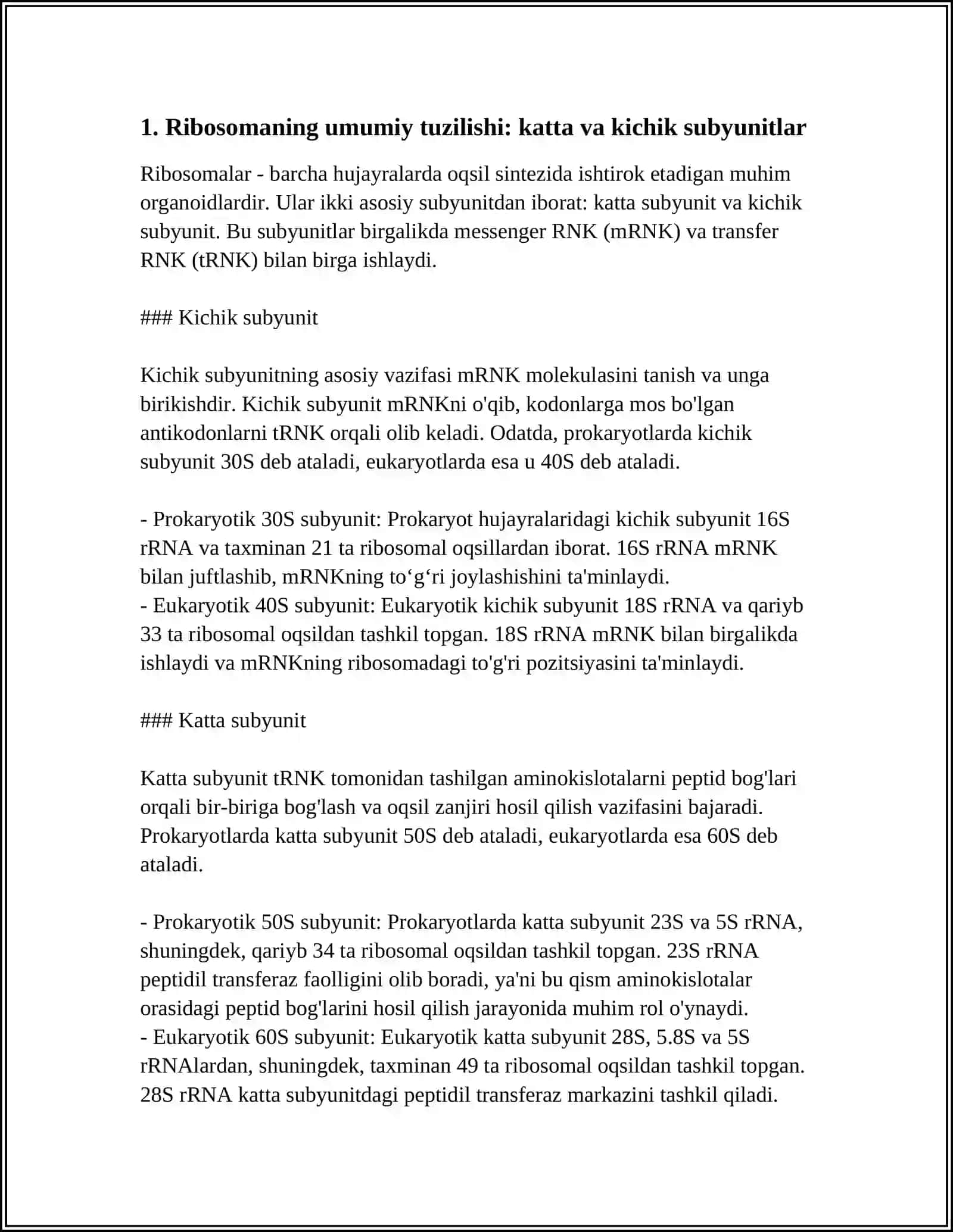 RIBOSOMA VA SENTRIOLANING TUZILISHI 4