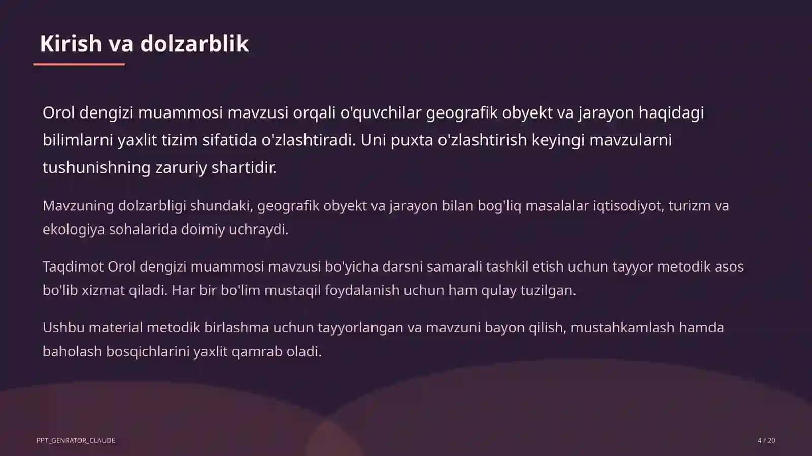 Orol dengizi muammosi (8-sinf) 4