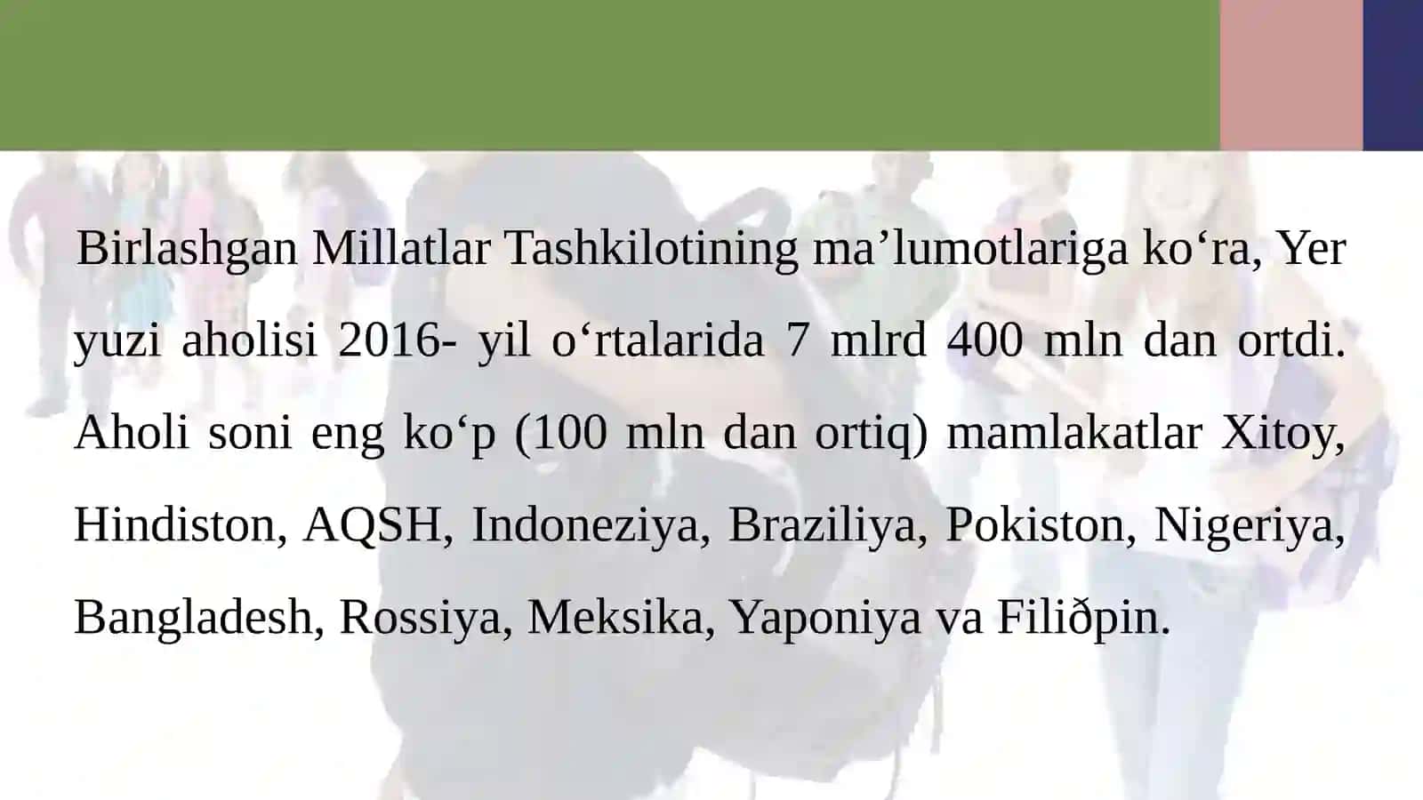 Yer yuzi aholisi, irqlar 4
