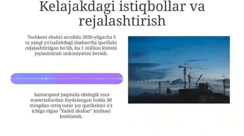 O'zbekistonda Yangi Shaharlarning Qurilishi: Xotira va Tarix 4