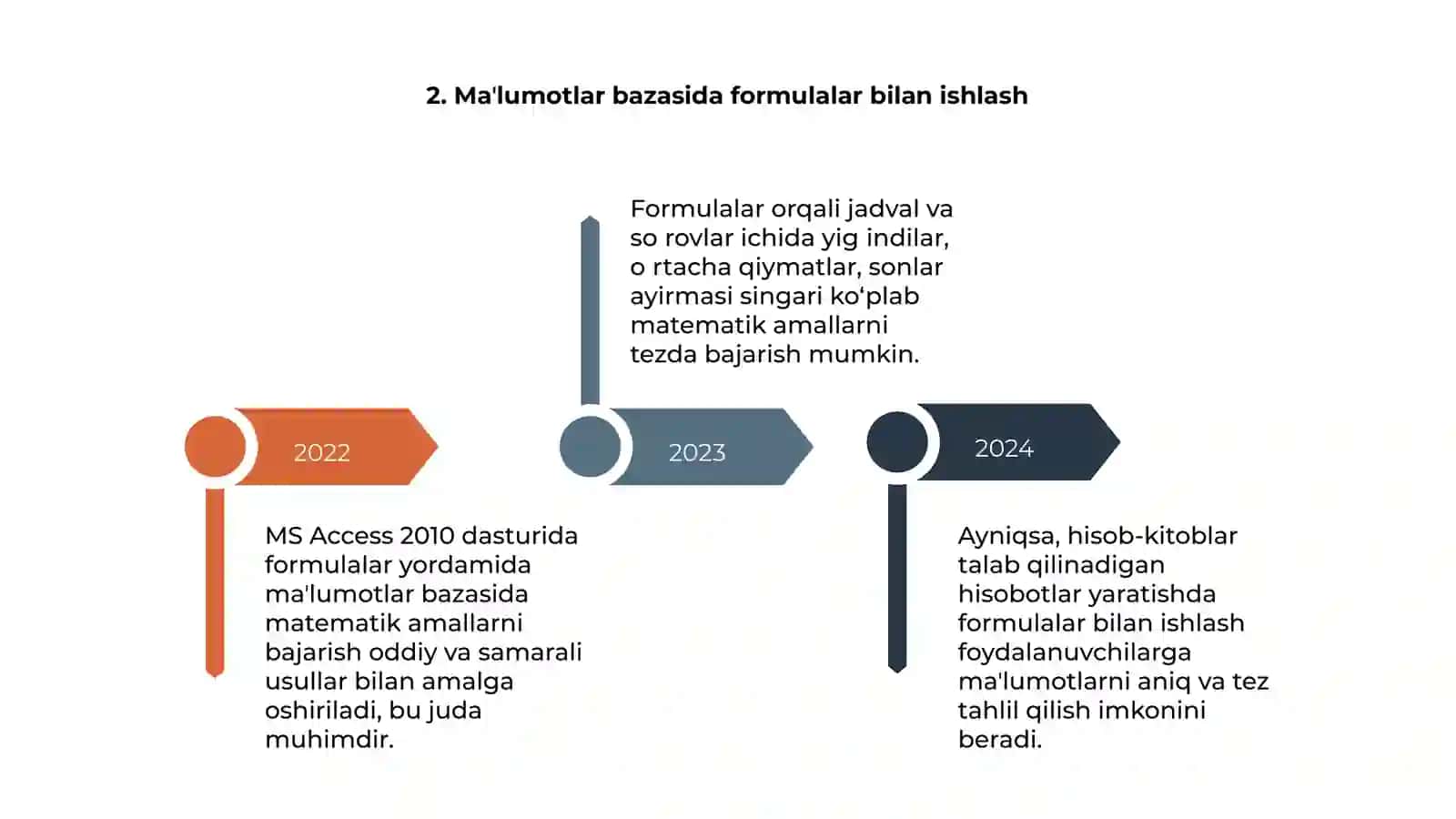 MS Access 2010 dasturida matematik amallarni bajarish 4