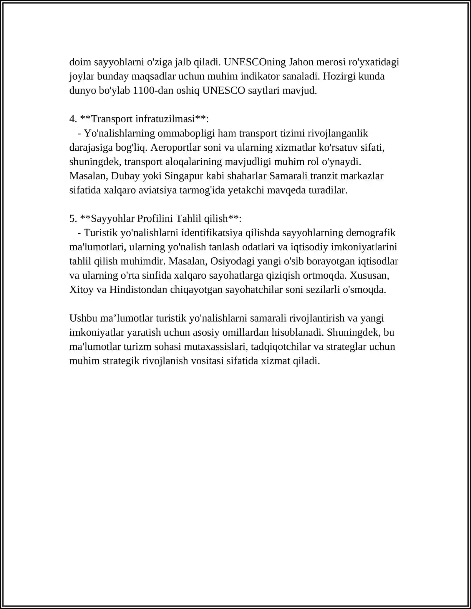 Turistik Yo'nalishlarning Identifikatsiyasi 4