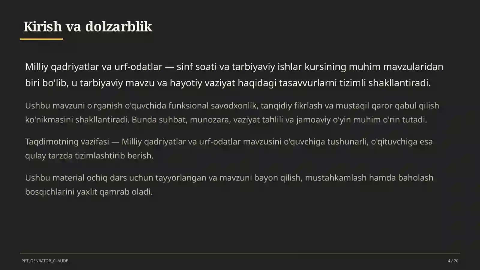 Milliy qadriyatlar va urf-odatlar 4