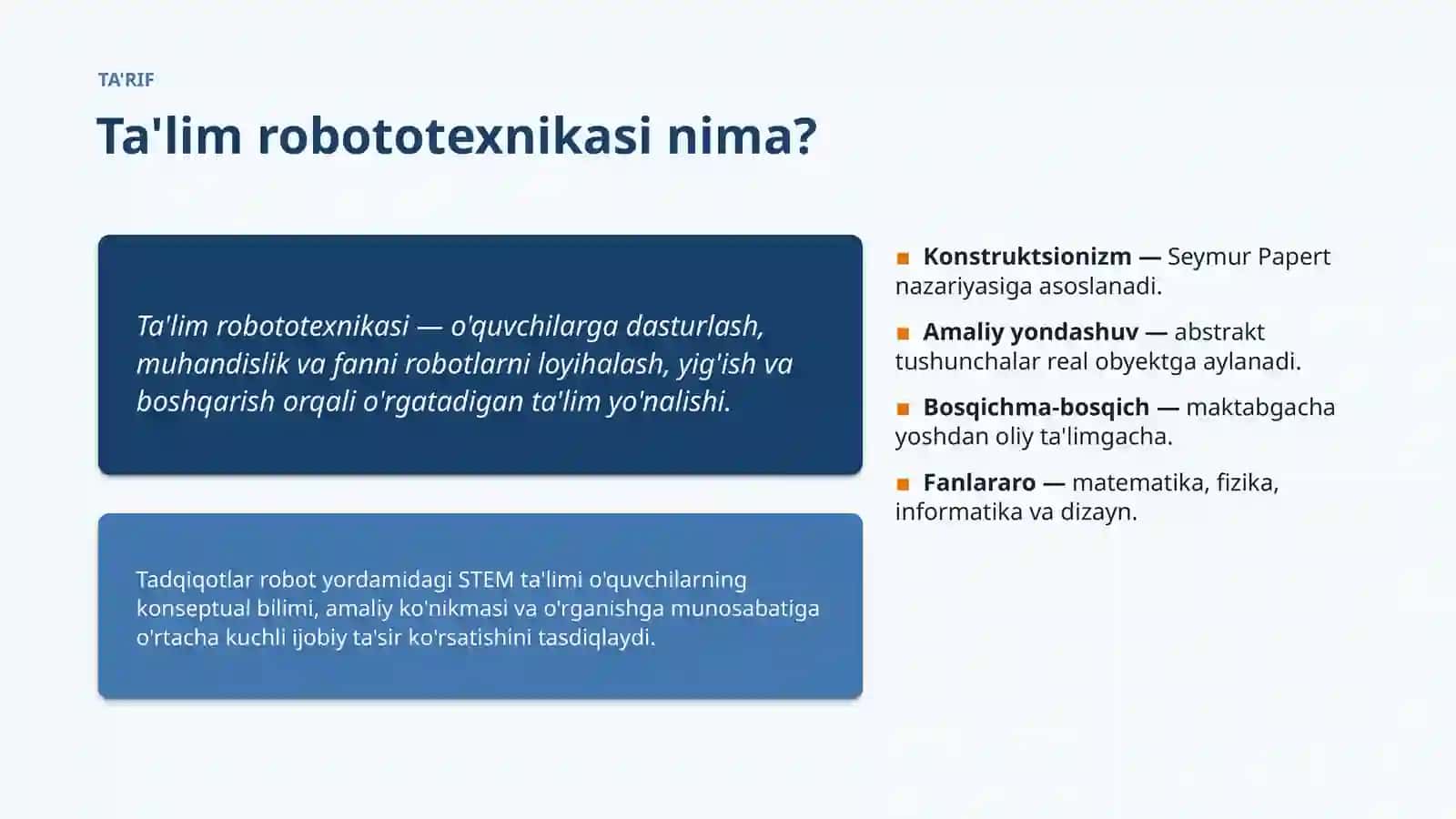 Ta'lim robototexnikasi: tarixi va rivojlanishi 4
