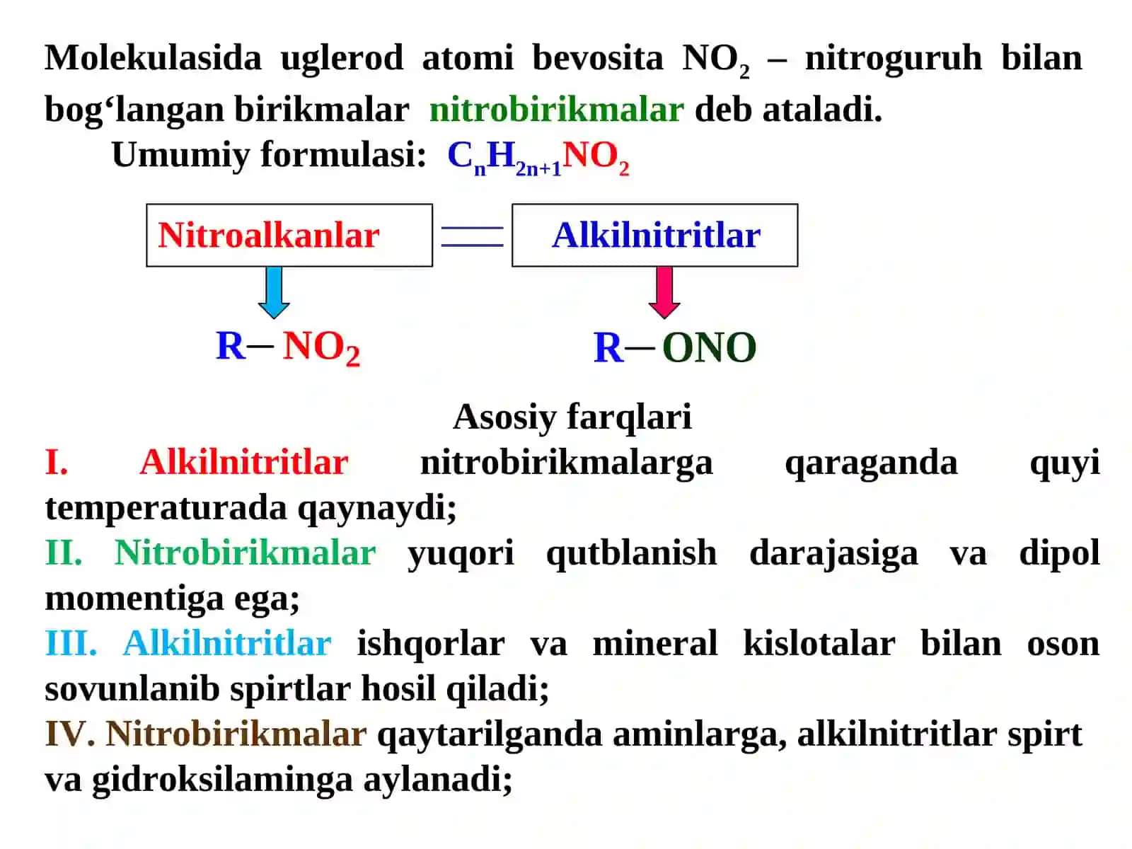 AROMATIK VA ALIFATIK NITROBIRIKMALAR 4