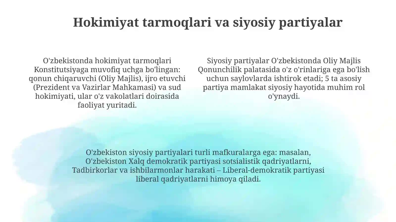 Siyosiy tizim va Konstitutsiyaviy asoslar 4