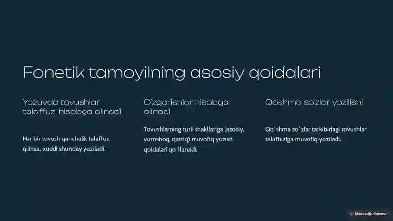 Oʻzbek orfografiyasining fonetik tamoyili 4