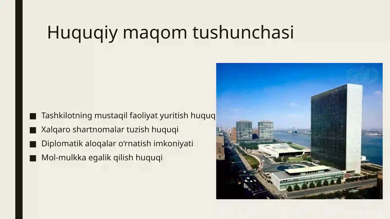 XALQARO TASHKILOTLARNING HUQUQIY MAQOMI 4