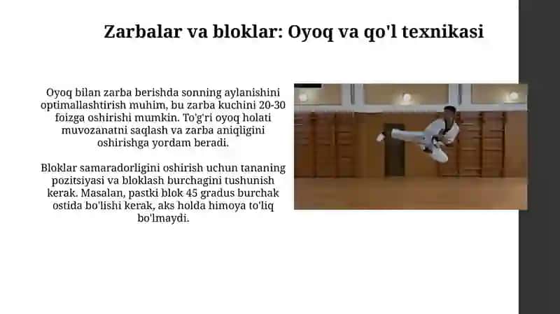 Taekvondoda texnik maxoratni shakillantirish va takomillashtirish 4