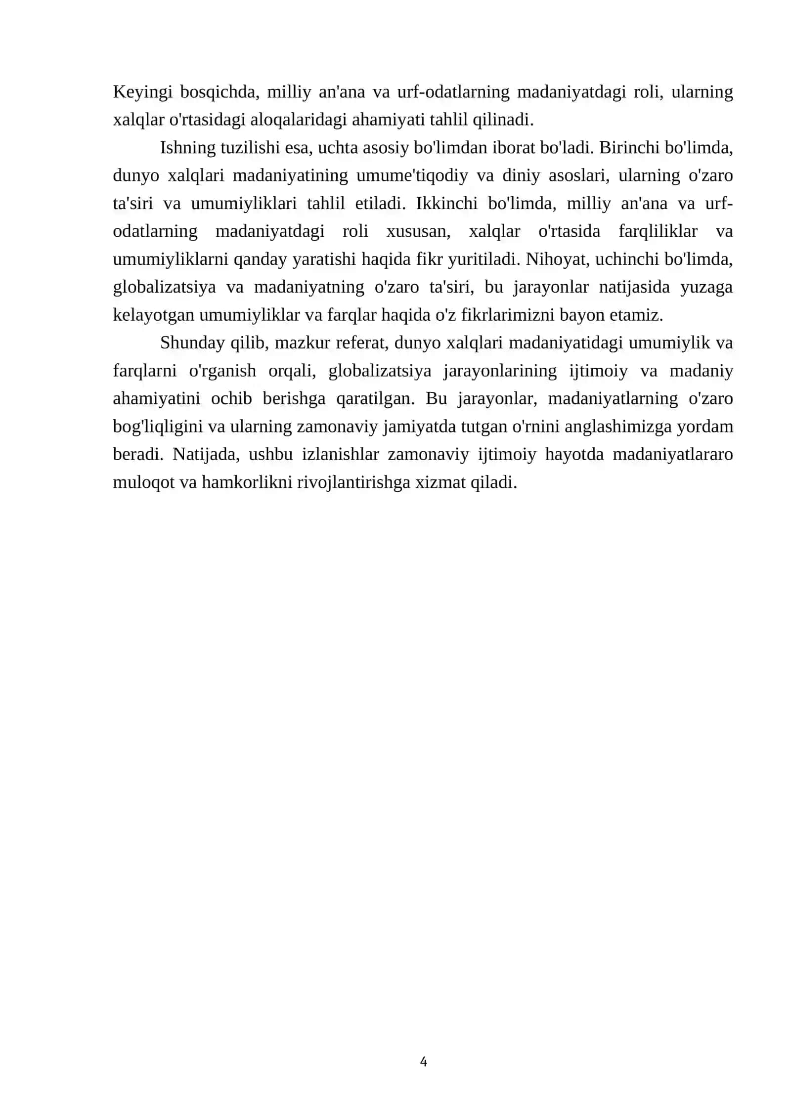 Dunyo xalqlari madaniyatidagi umumiylik va farqlar 4