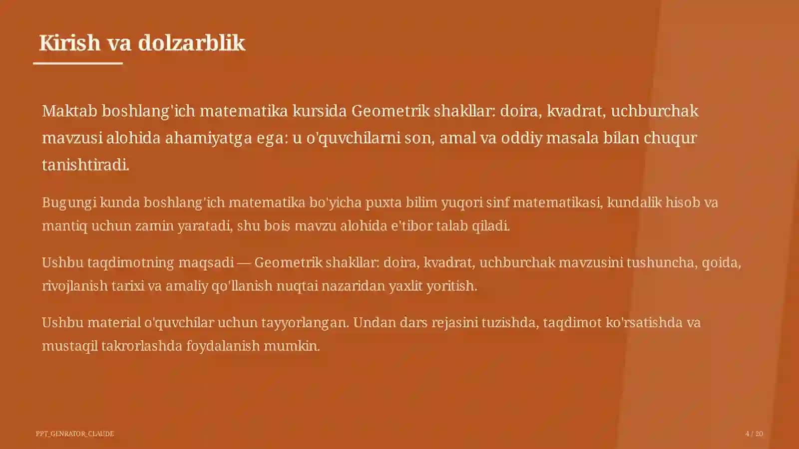Geometrik shakllar: doira, kvadrat, uchburchak (1-sinf) 4