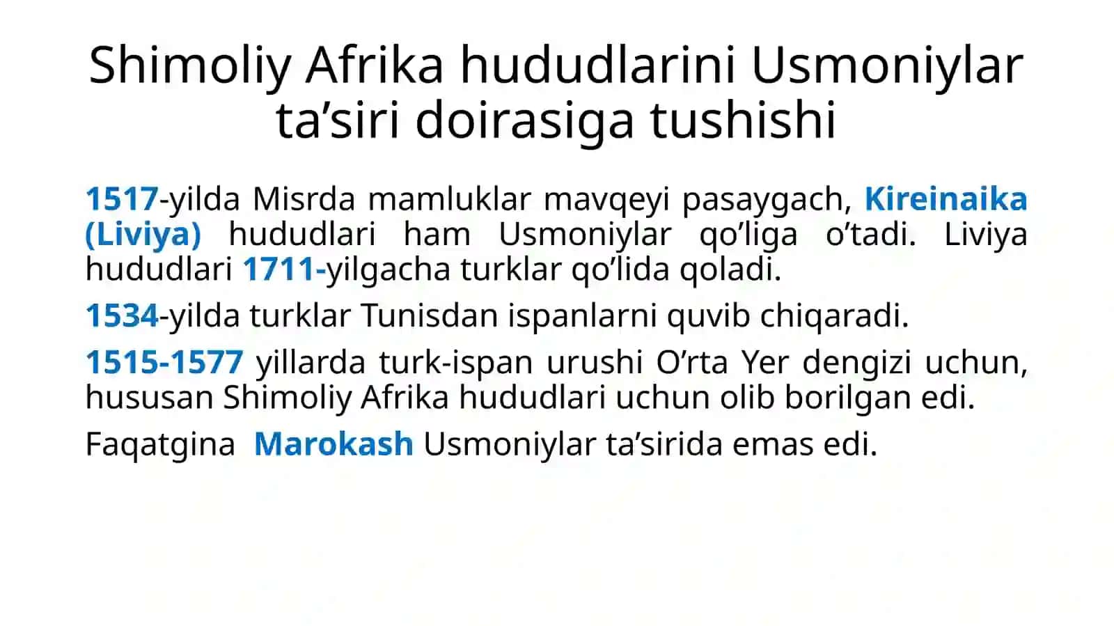Arab davlatlari Usmonli imperiyasi tarkibida 4