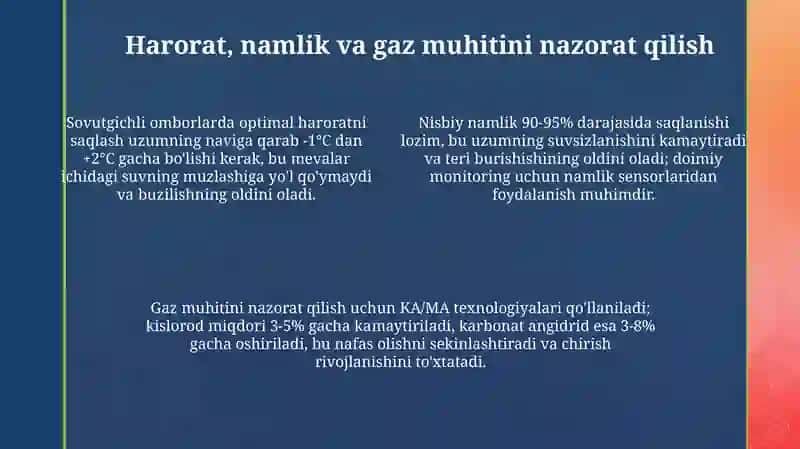 Sovutgichli omborlarda uzumni saqlashning zamonaviy texnologiyalari 4