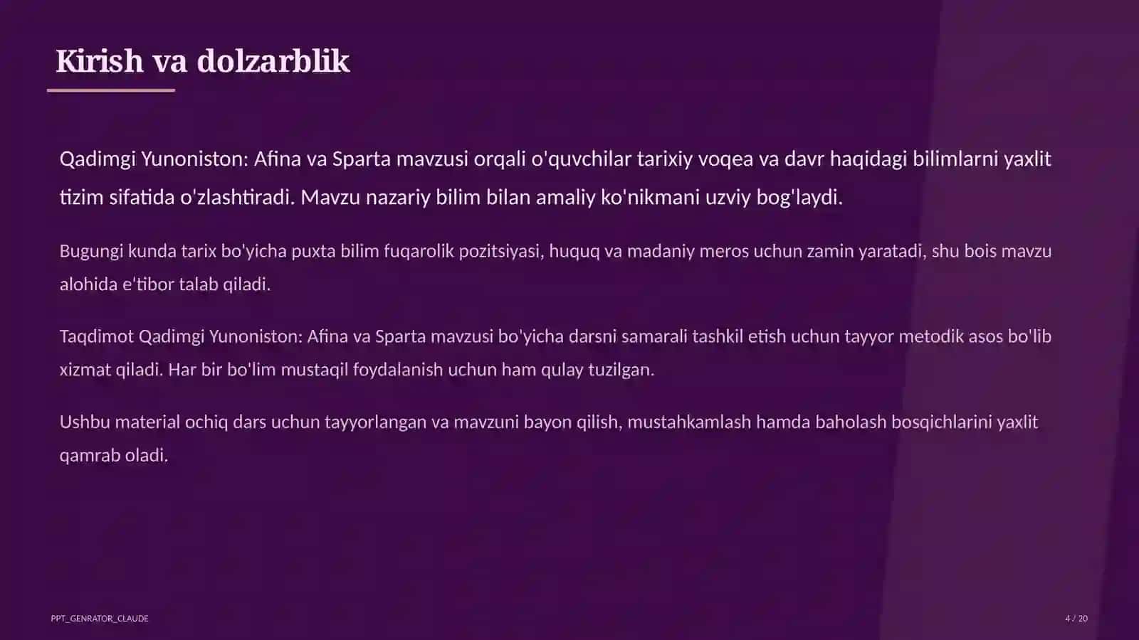Qadimgi Yunoniston: Afina va Sparta (6-sinf) 4