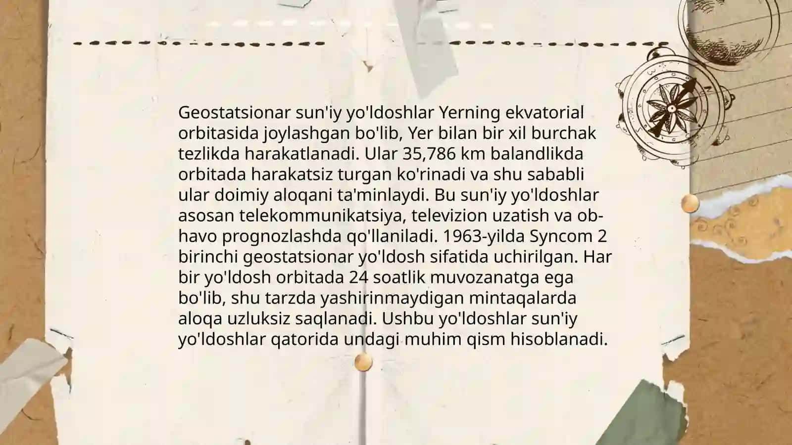 Yer sunʼiy yoʻldoshlarining turlari va ularning amaliy ahamiyati 4