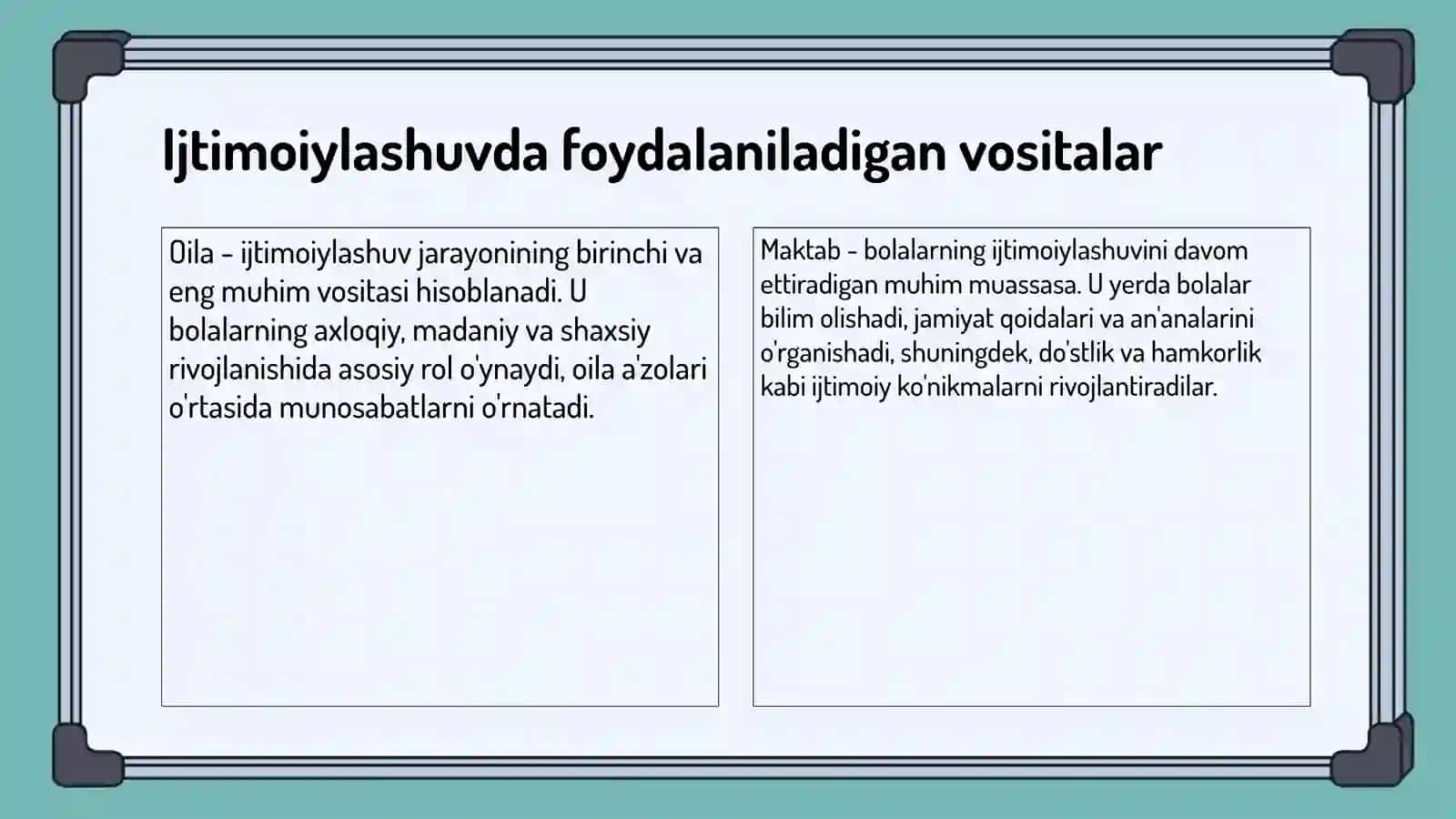 Ijtimoiylashuvni rivojlantirish vositalari 4