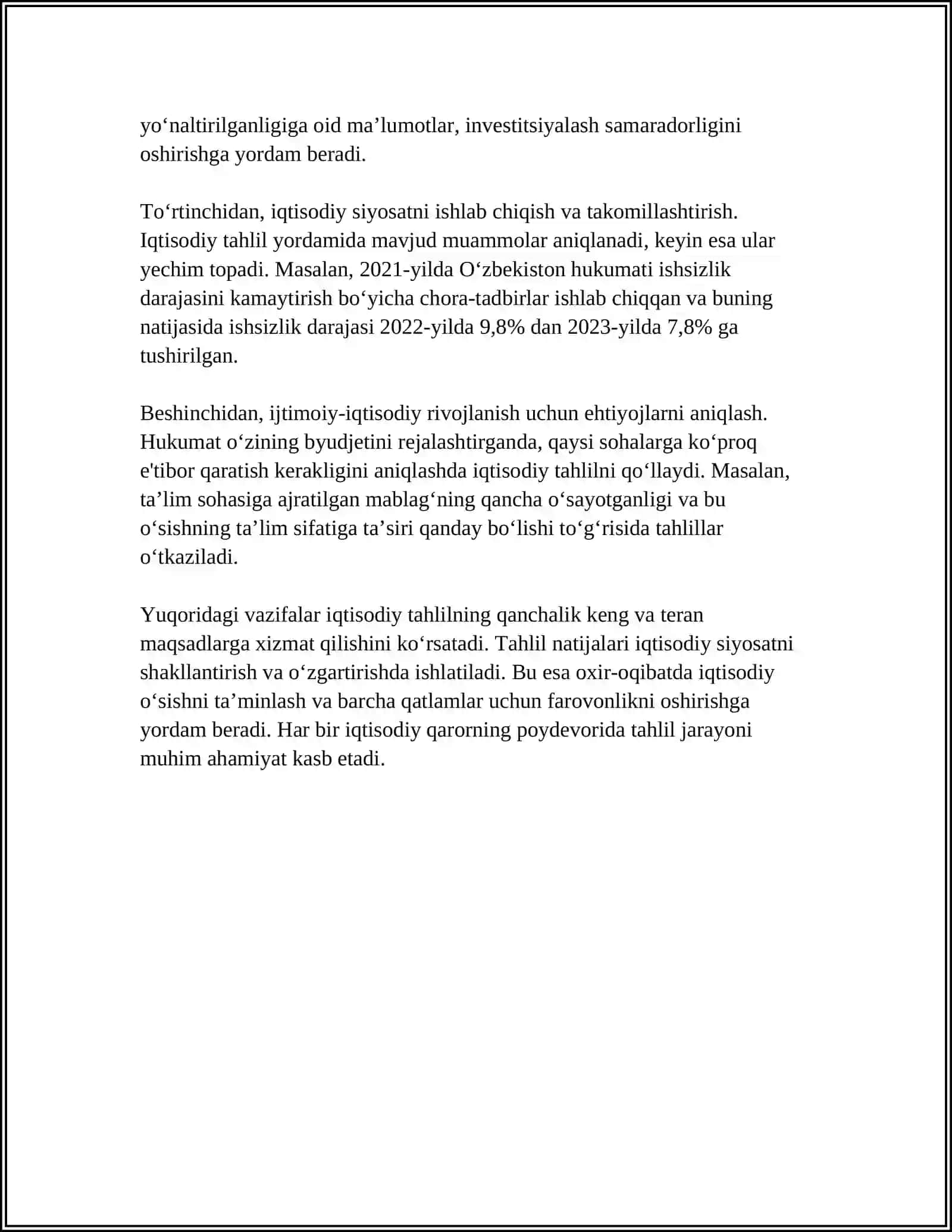 IQTISODIY TAHLIL TURLARI 4