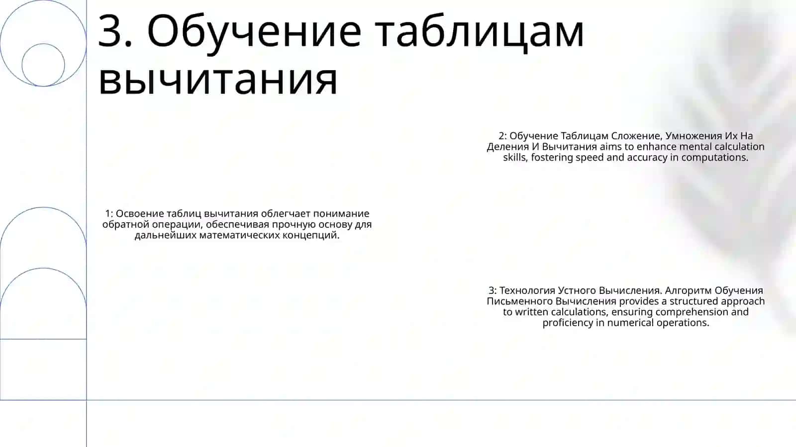Обучение Таблицам Сложения, Умножения Их На Деления И Вычитания 4