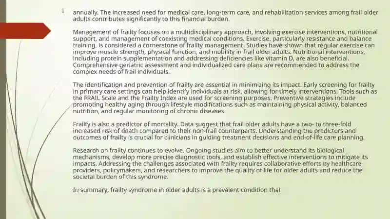 INVESTIGATE COMMON GERIATRIC HEALTH PROBLEMS AND AIDS. 4