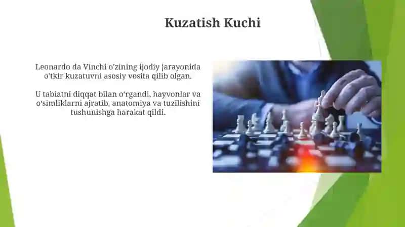 Leonardo davinchi ijodiy strategiyasi slayd 4