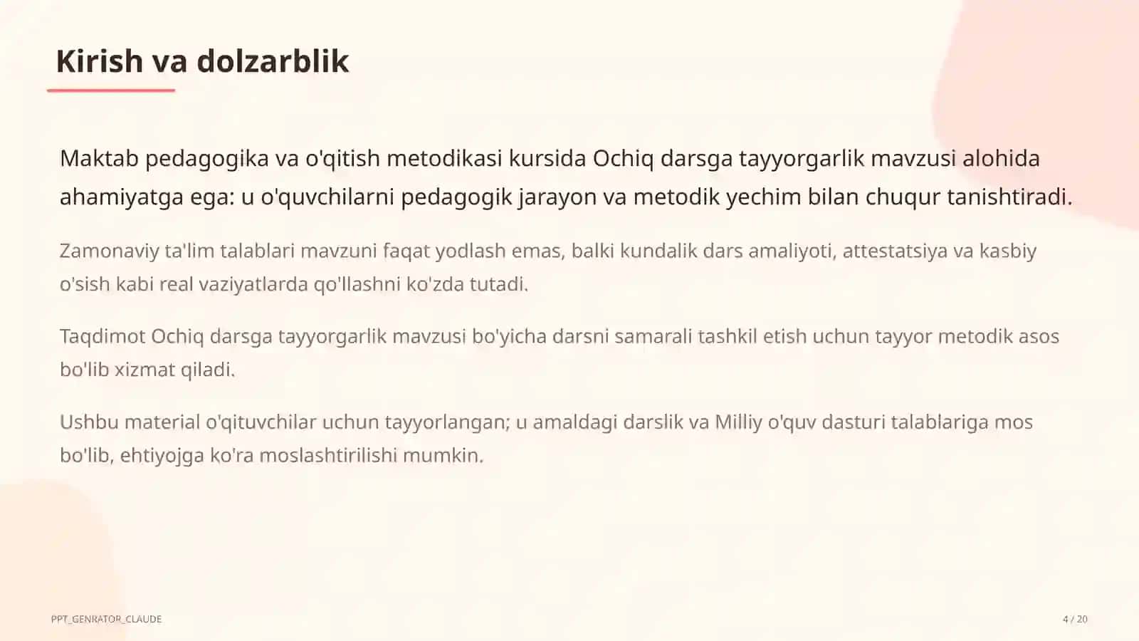 Ochiq darsga tayyorgarlik 4