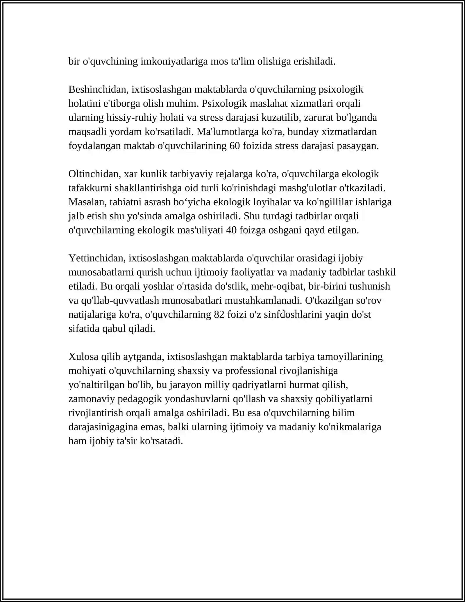 IXTISOSLASHTIRILGAN MAKTABLARDA TARBIYA TAMOYILARI QOLLANISH 4