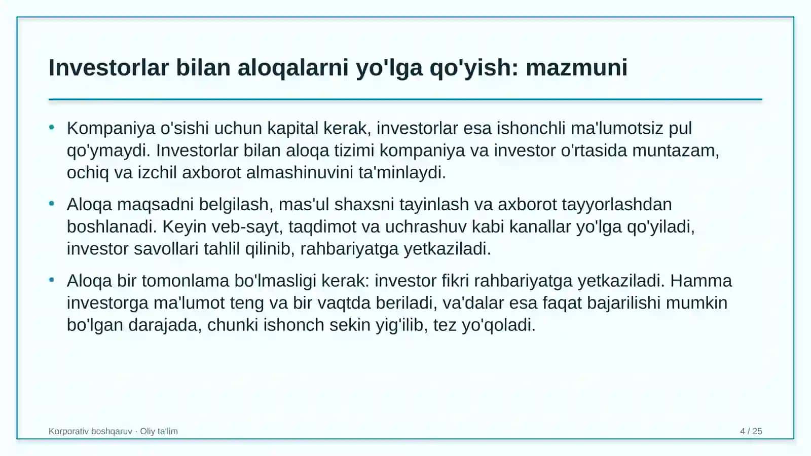 turoperatorlik kompaniyalarida investorlar bilan aloqalarni yo'lga qo'yish 8731 4