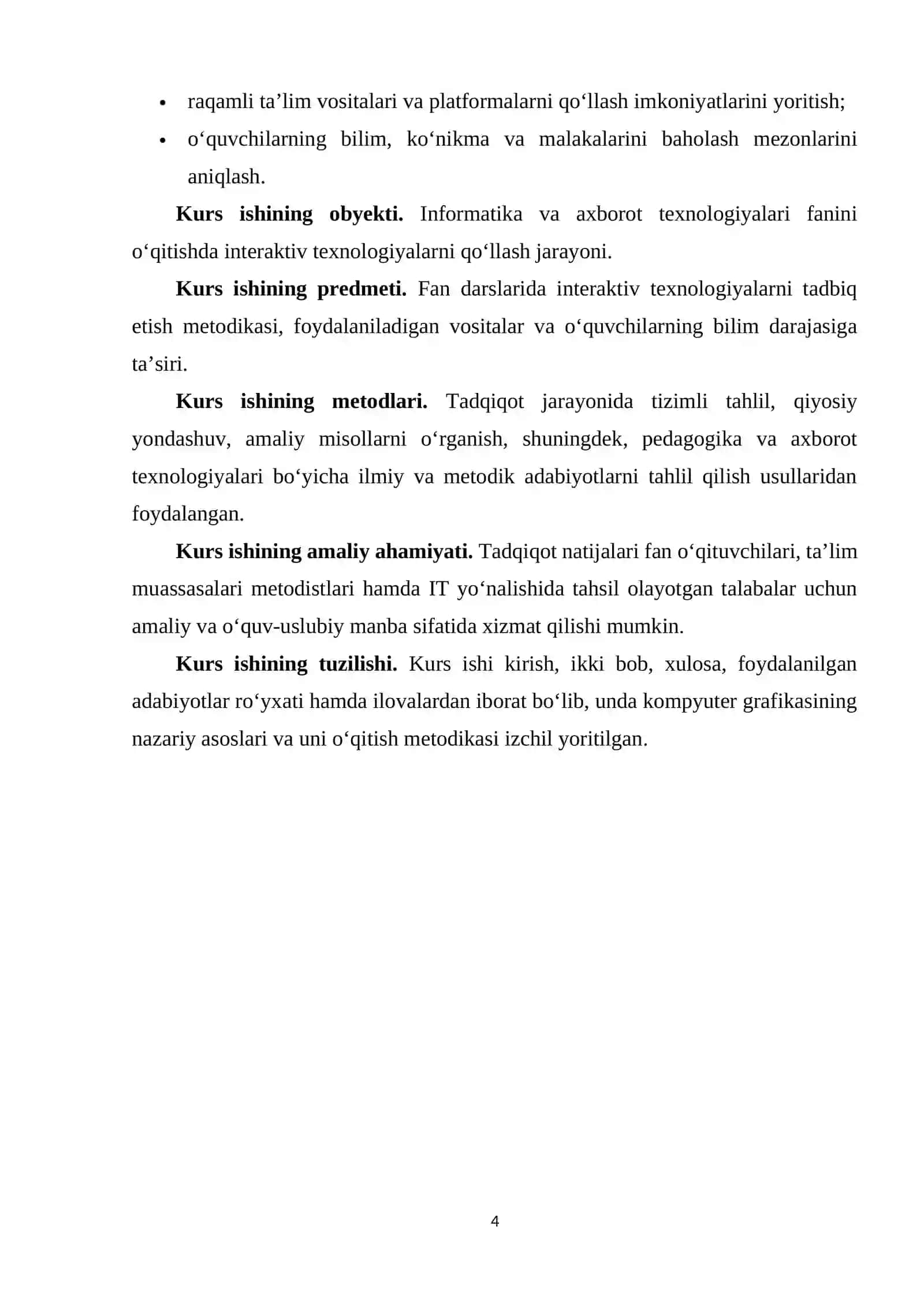 Interaktiv texnologiyalar asosida Informatika va axborot texnologiyalari fanini o'qitish 4