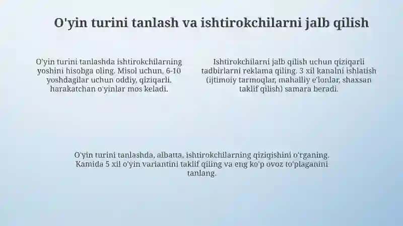 Harakatli oʻyinlarni tashkil etish va oʻtkazish 4