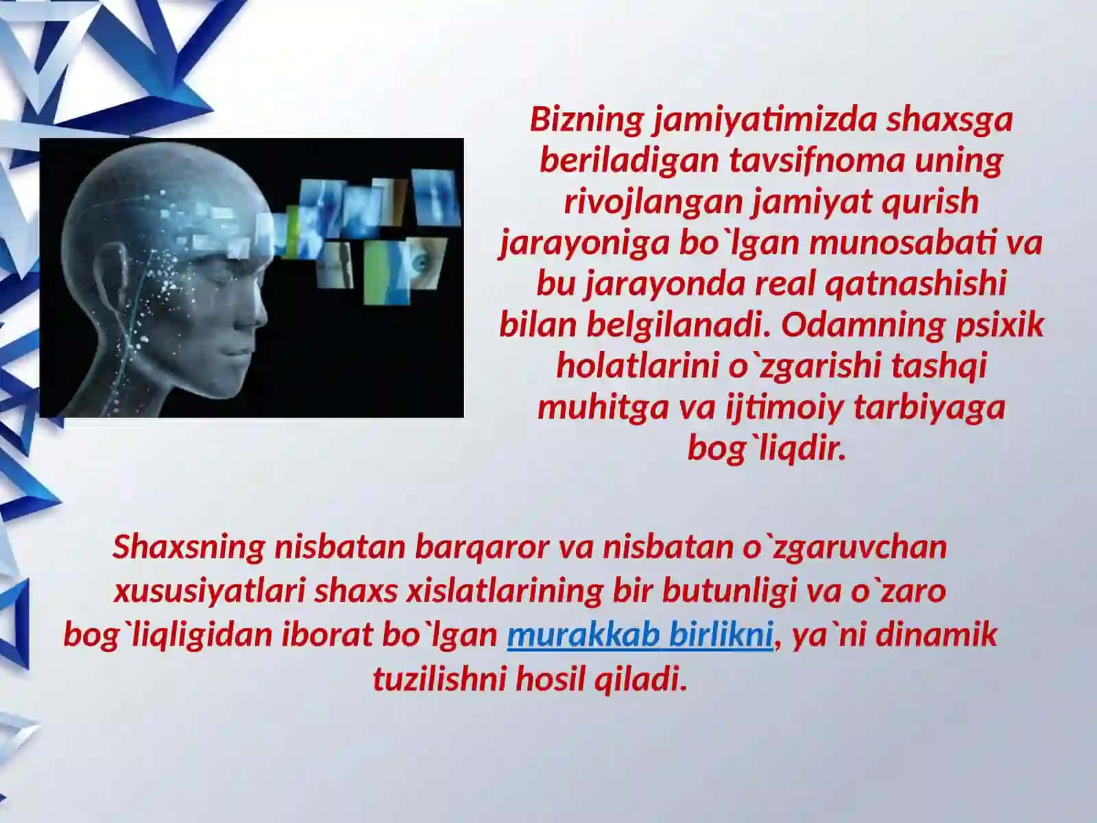 Shaxsyo`nalganligi 4