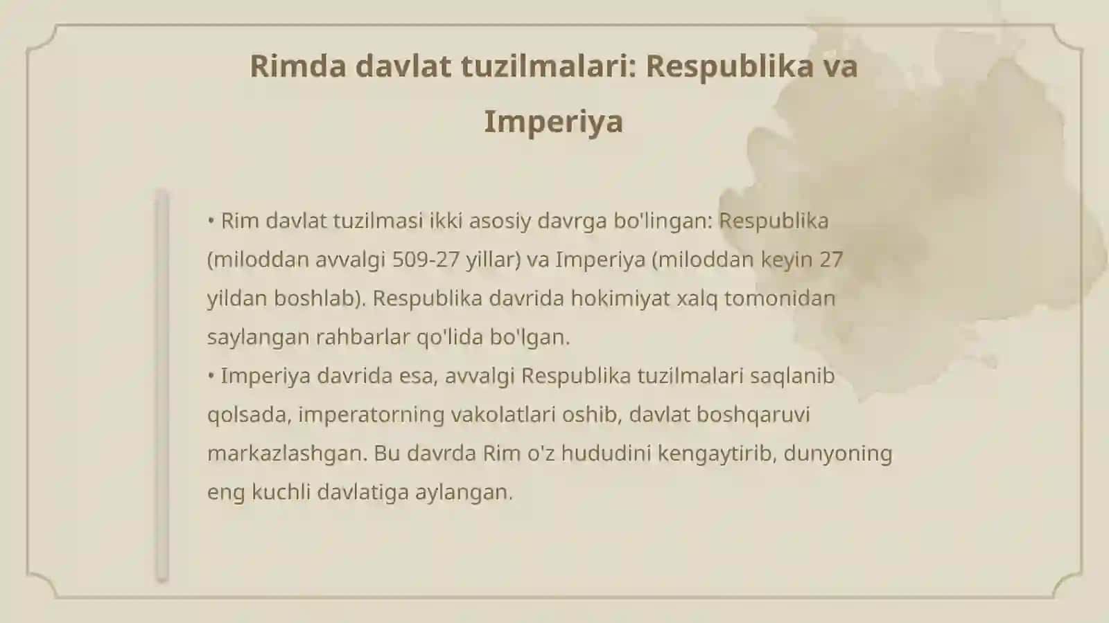 Qadimgi Rimda davlatning tashkil topishi 4