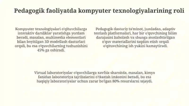 Òqituvchi pedagogik faoliyatida kompyutertexnologiyalardanfoydalanish 4