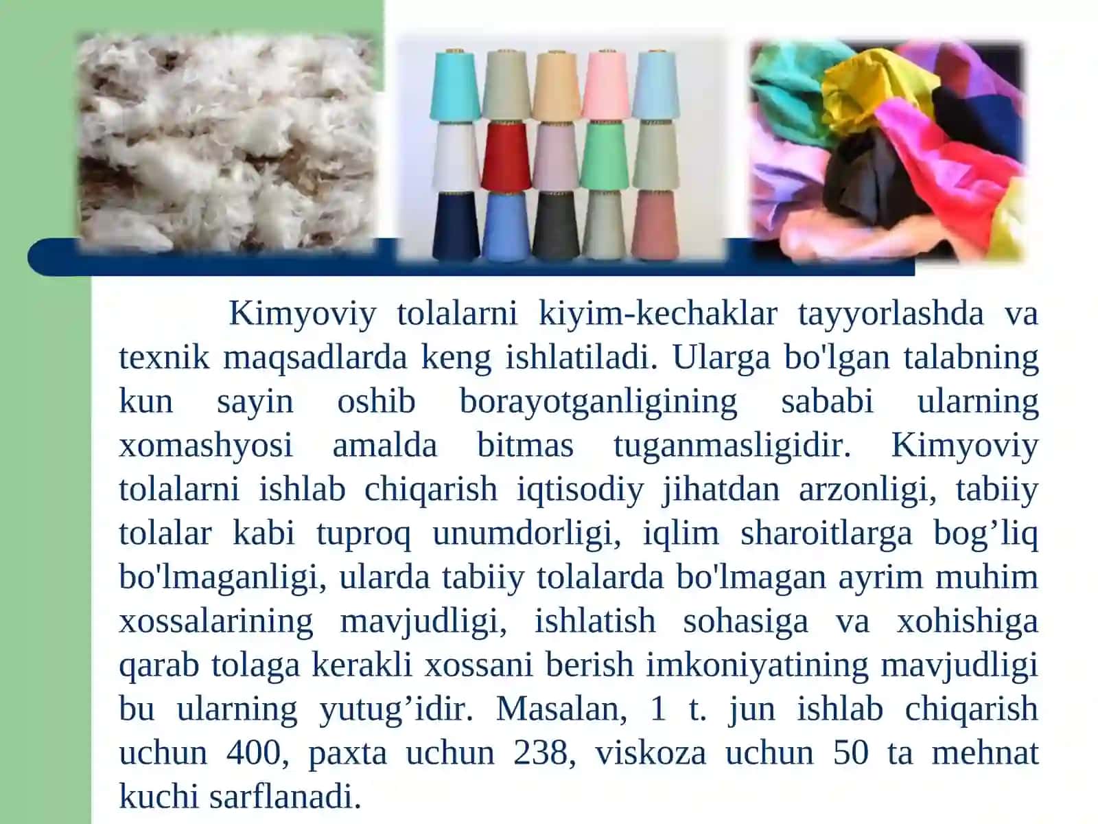 Selliloza asosida sun’iy tolalar ishlab chiqarish 4